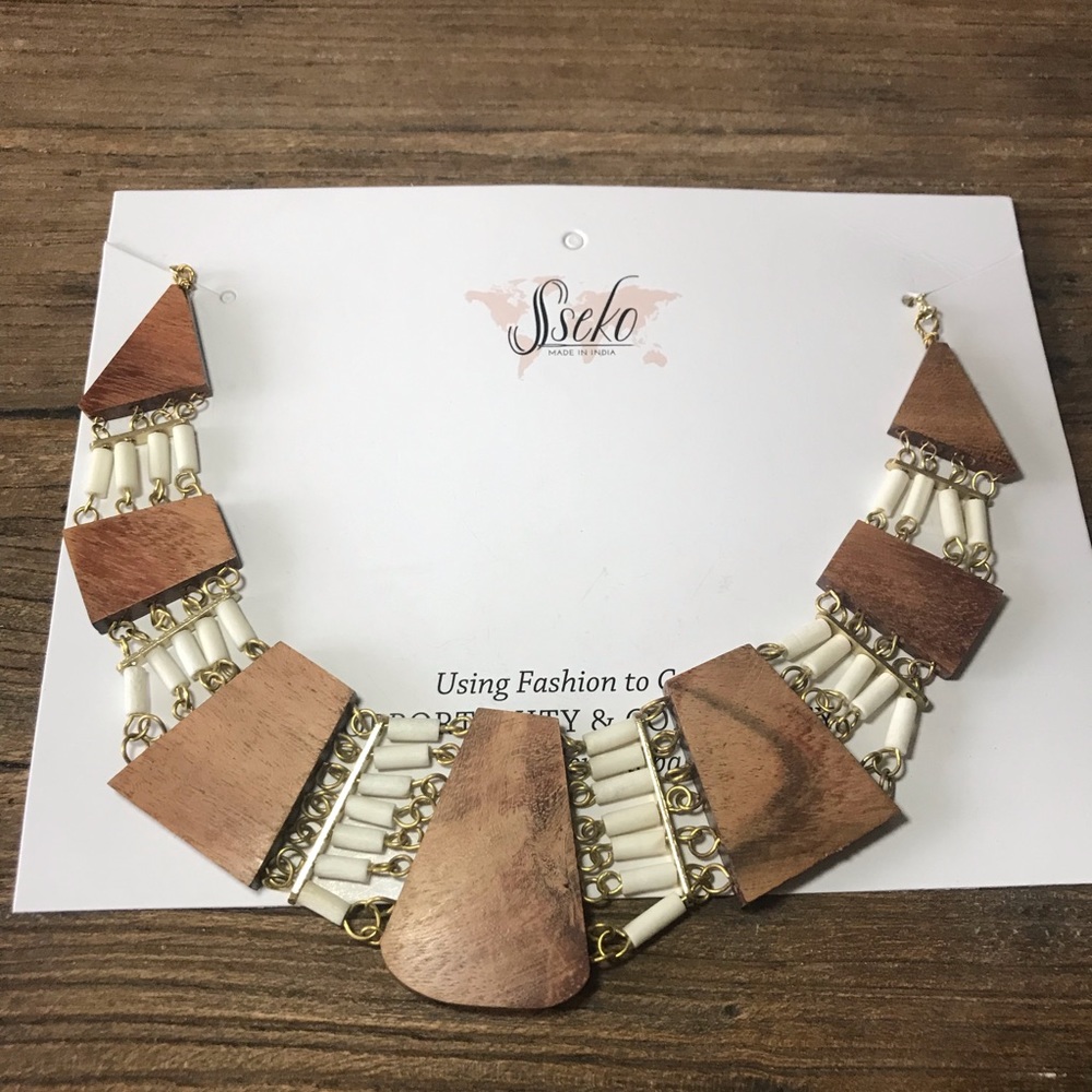 Wooden Collar Necklace